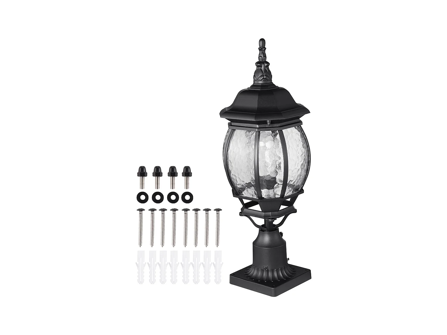 Außenleuchten SucceBuy, Set von 2, Dusk to Dawn 53cm für Pfostensmontage