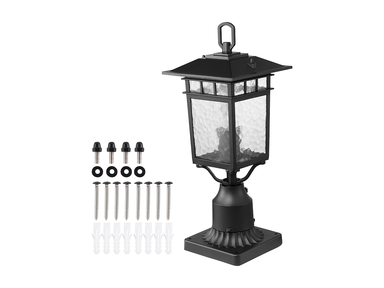 Lampadaires d'Extérieur SucceBuy, Lot de 2, Dusk to Dawn de 40cm, Luminaires Étanches pour Lampadaires