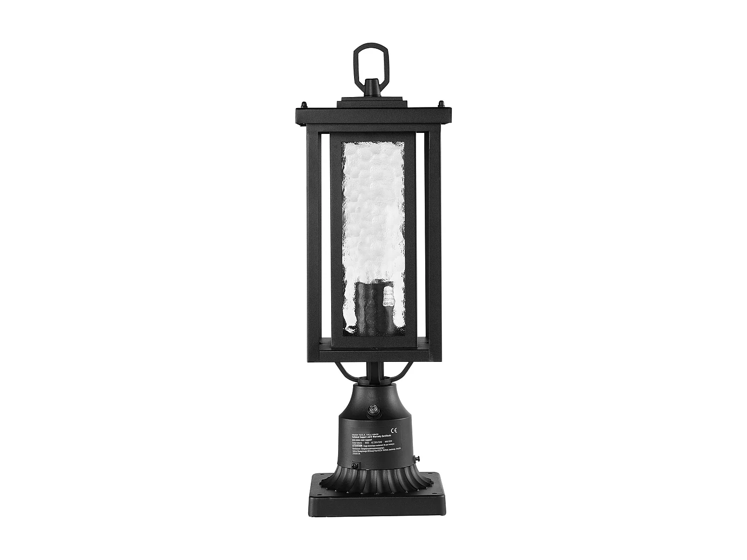 Lampadaires d'Extérieur SucceBuy, Lot de 2,  Dusk to Dawn de 45cm pour Montage sur Pilier