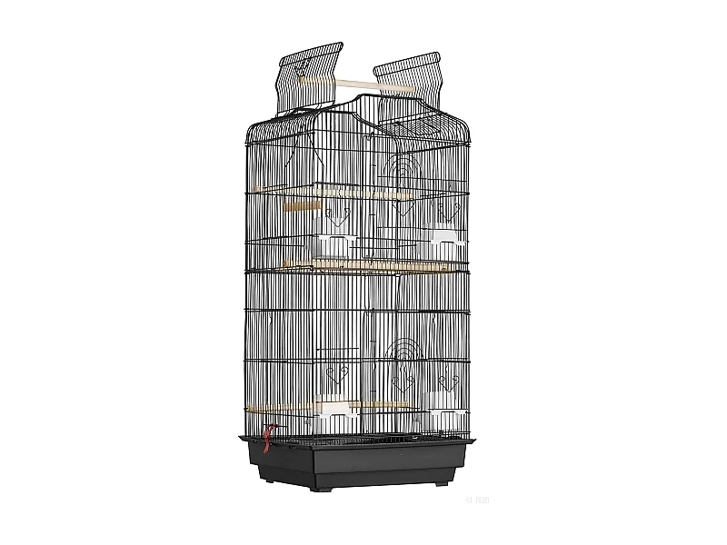 Vogelkäfig, SucceBuy 99 cm Hängender Vogelflugkäfig für Papageien und Sittiche