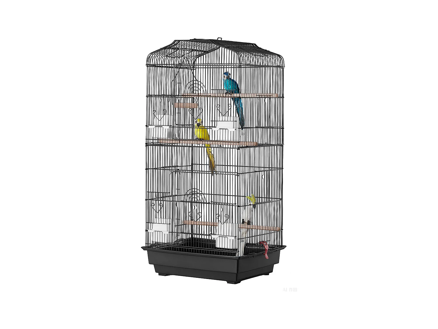 Cage à Oiseaux, SucceBuy Cage de Vol pour Oiseaux de 99 cm Suspendue pour Perroquets et Perruches