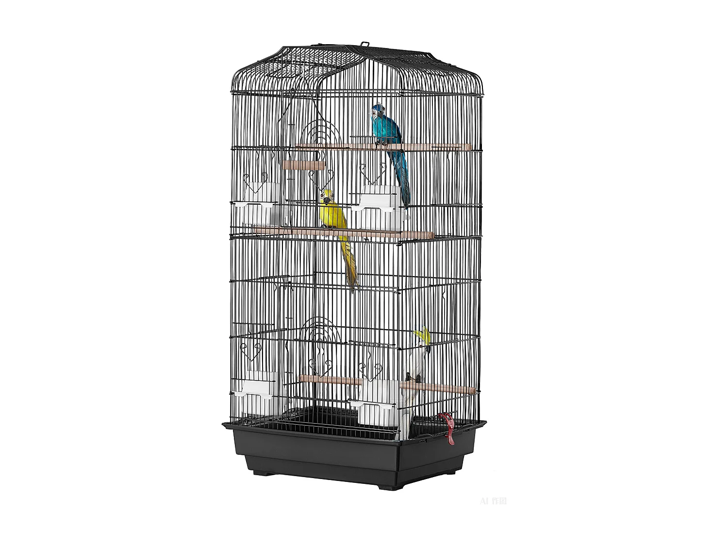 Cage à Oiseaux, SucceBuy Cage de Vol pour Oiseaux de 99 cm Suspendue pour Perroquets et Perruches