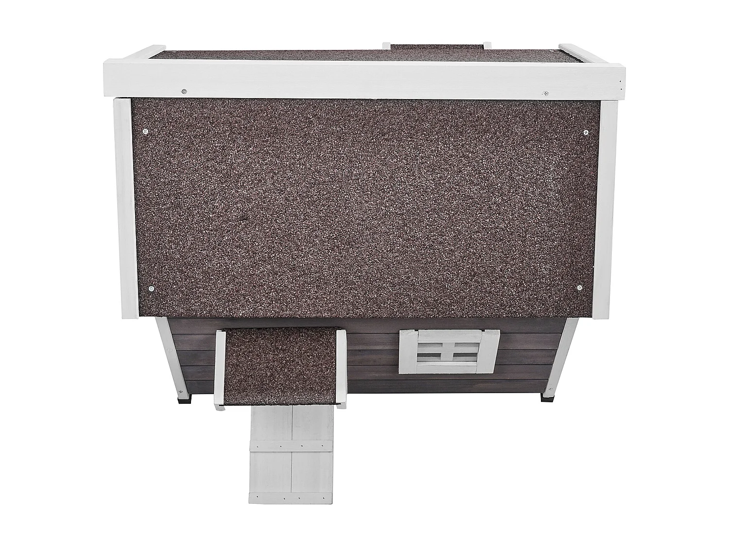 Casa para Gatos, SucceBuy Outdoor Cat Housing: un Refugio de Madera para Felinos Callejeros, Equipado con Techo, Puertas Plegables y una Ventana de Visualización.