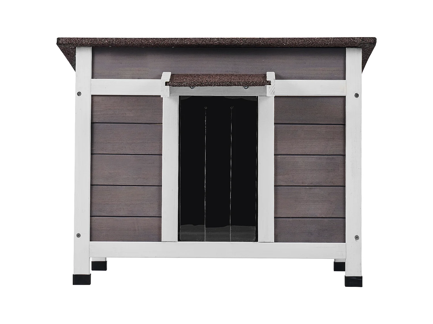 Casa para Gatos SucceBuy de Madera para Exteriores - Refugio para Gatos Salvajes con Puertas y Tragaluces