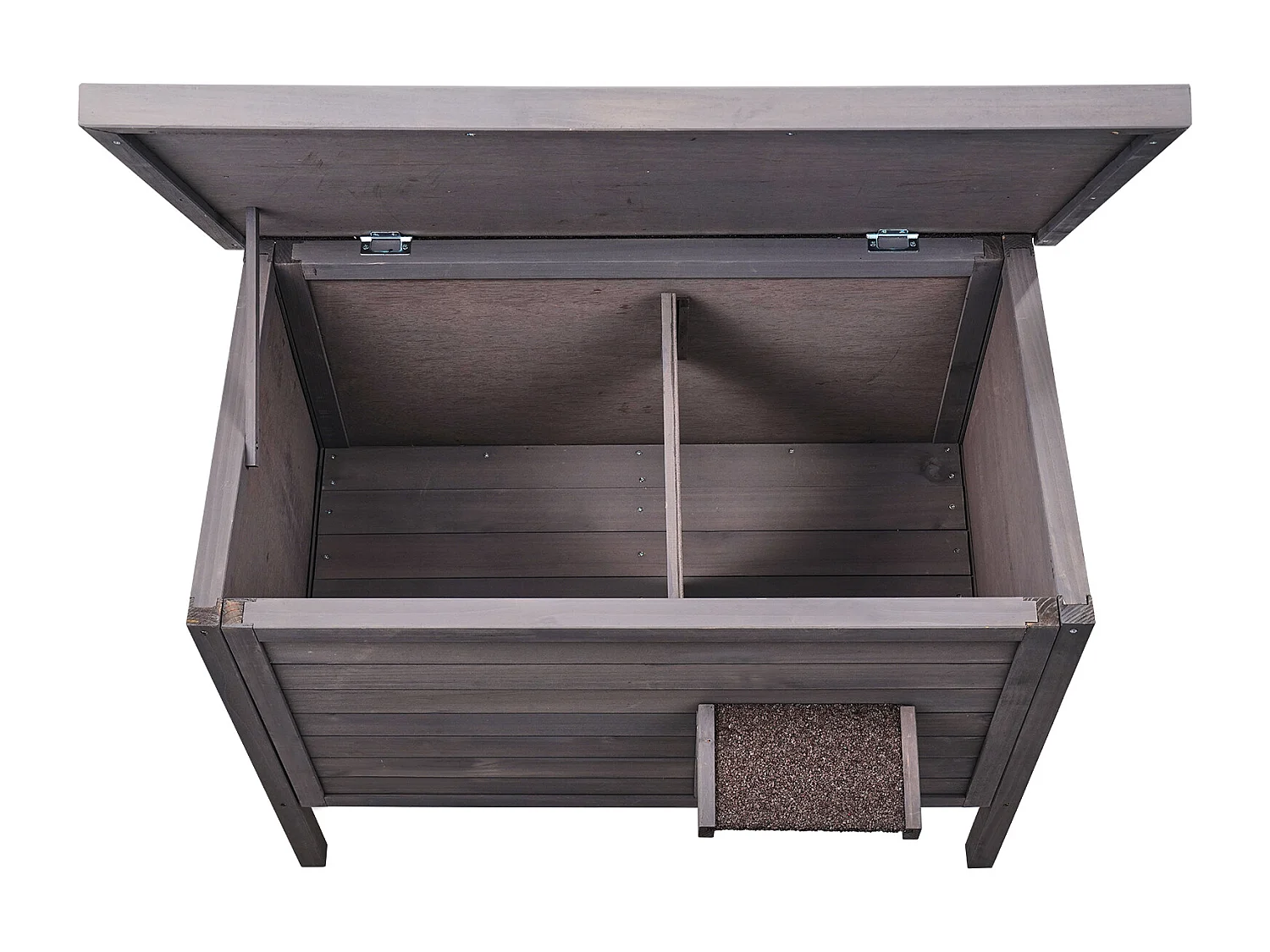 Maison pour Chat, SucceBuy Maison d'Extérieur pour Chat - Abri pour Chat Sauvage en Bois avec Toit et Portes en PVC