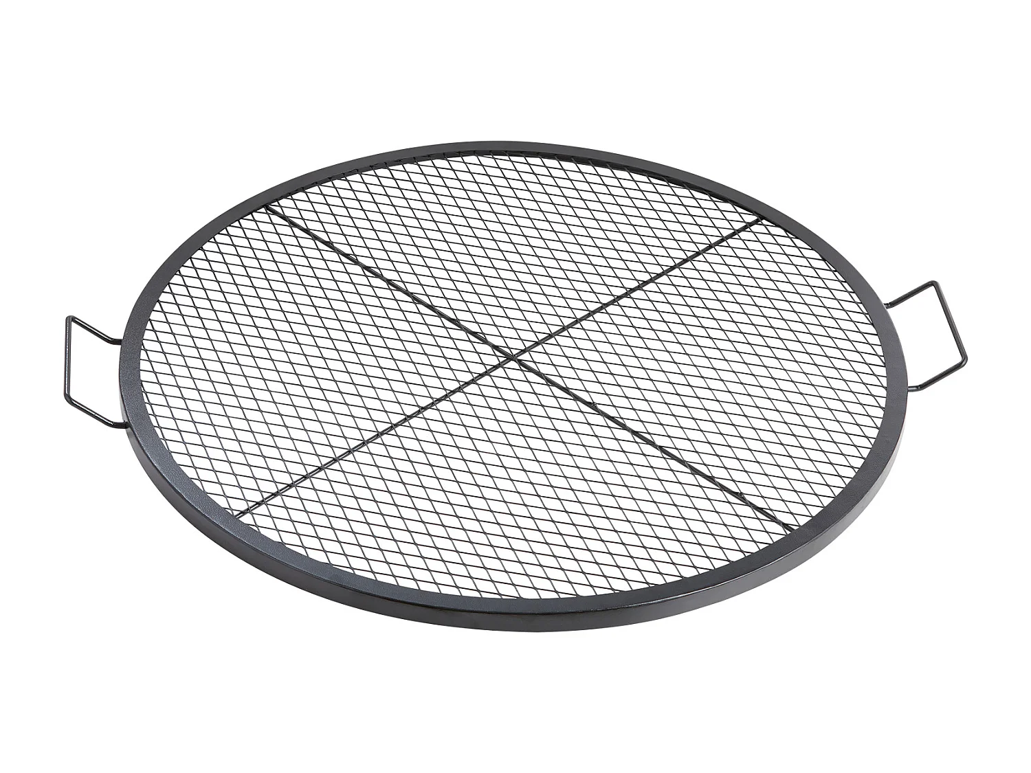 Grille de Cuisson Ronde SucceBuy de 91.44CM, Grille de Barbecue en Acier Robuste avec Poignée et Support en Fil X, Noir