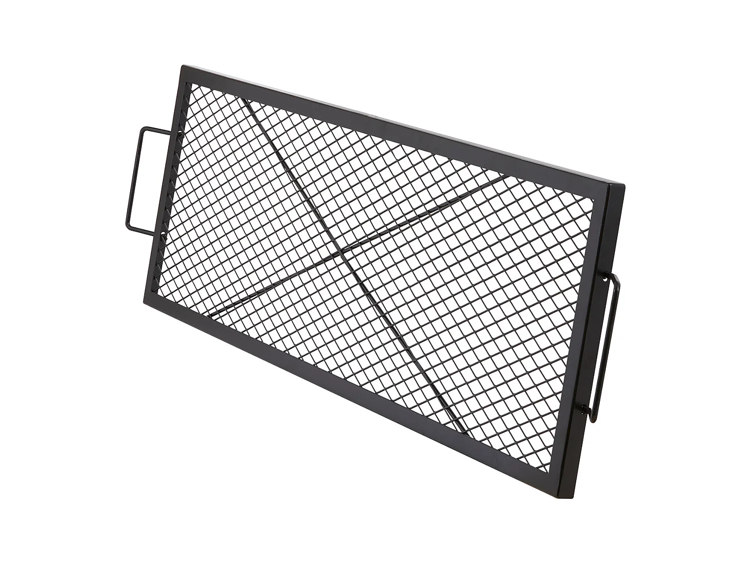 Grille de Cuisson Rectangulaire SucceBuy de 112CM, Gril pour Foyer X-Marks, Acier Robuste