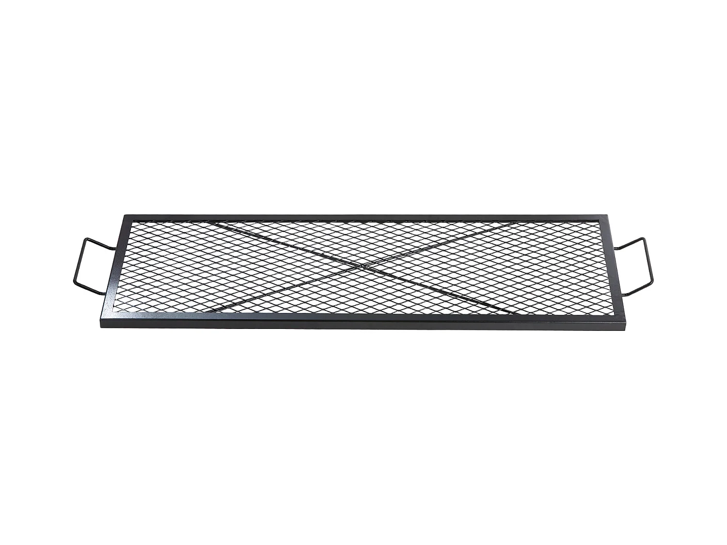 Grille de Cuisson Rectangulaire SucceBuy de 112CM, Gril pour Foyer X-Marks, Acier Robuste