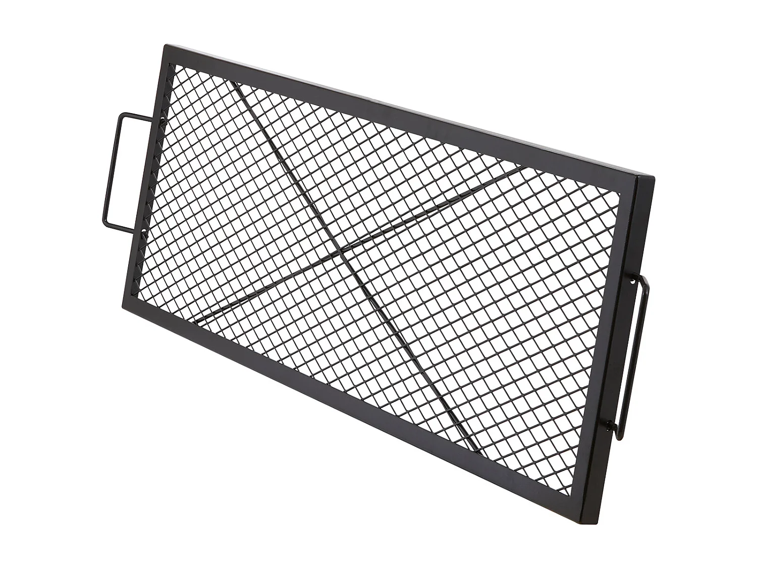 Grille de Cuisson Rectangulaire SucceBuy de 112CM, Gril pour Foyer X-Marks, Acier Robuste
