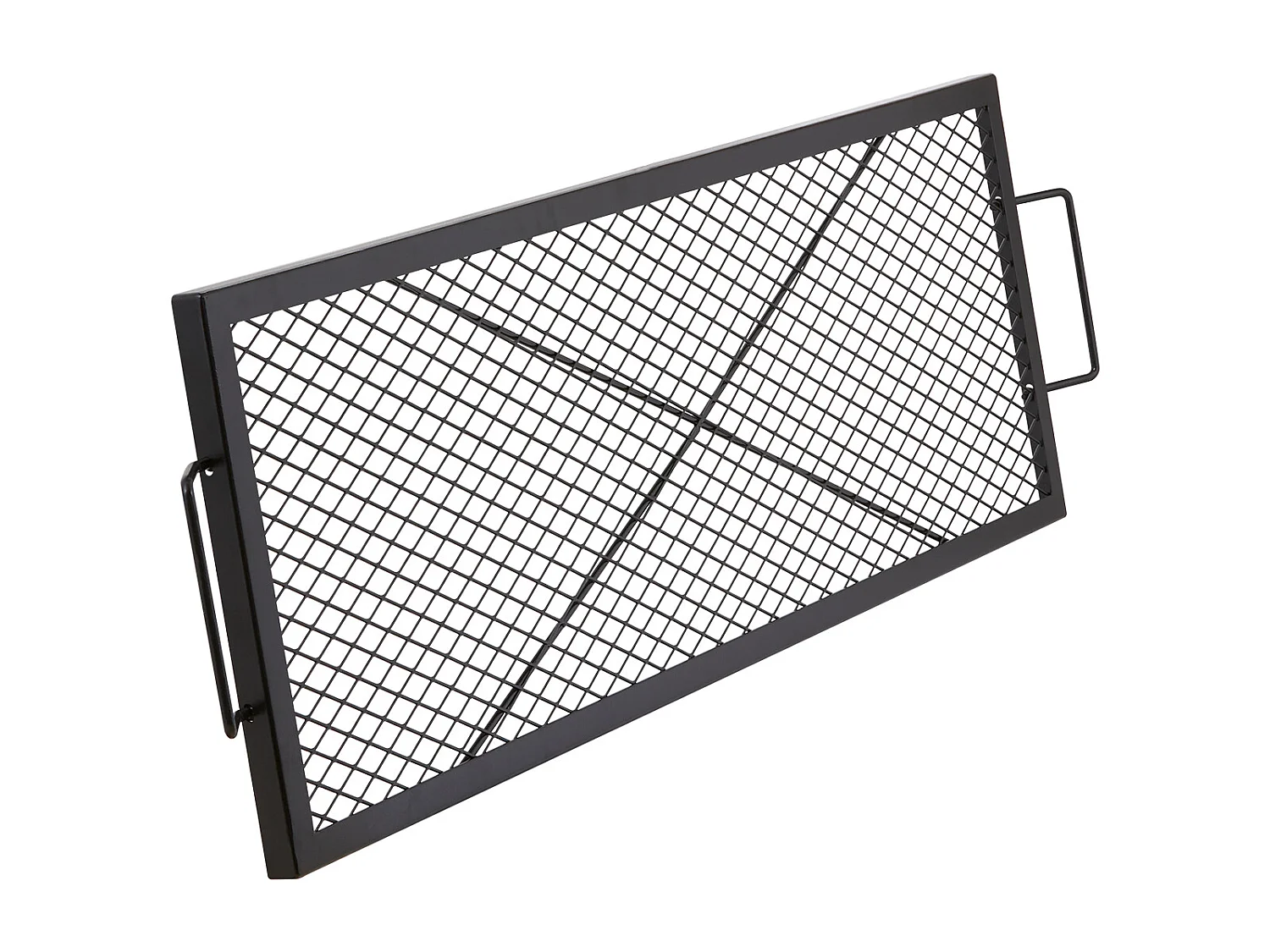 Grille de Cuisson Rectangulaire SucceBuy de 112CM, Gril pour Foyer X-Marks, Acier Robuste