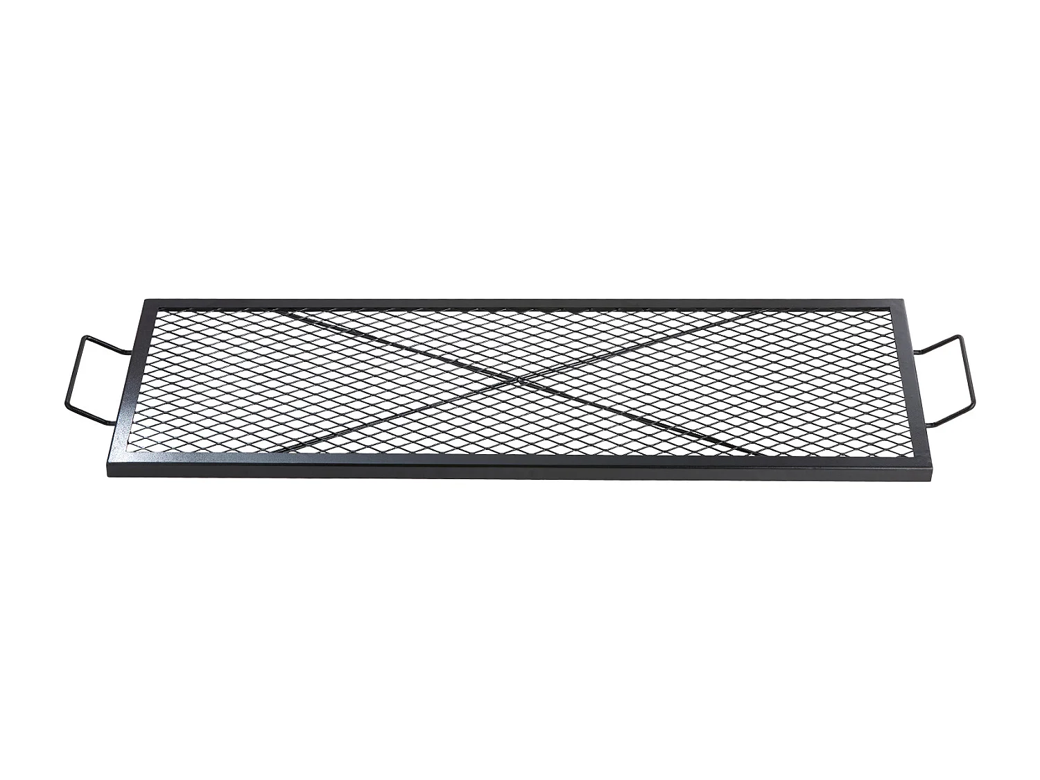 Grille de Cuisson Rectangulaire SucceBuy de 112CM, Gril pour Foyer X-Marks, Acier Robuste