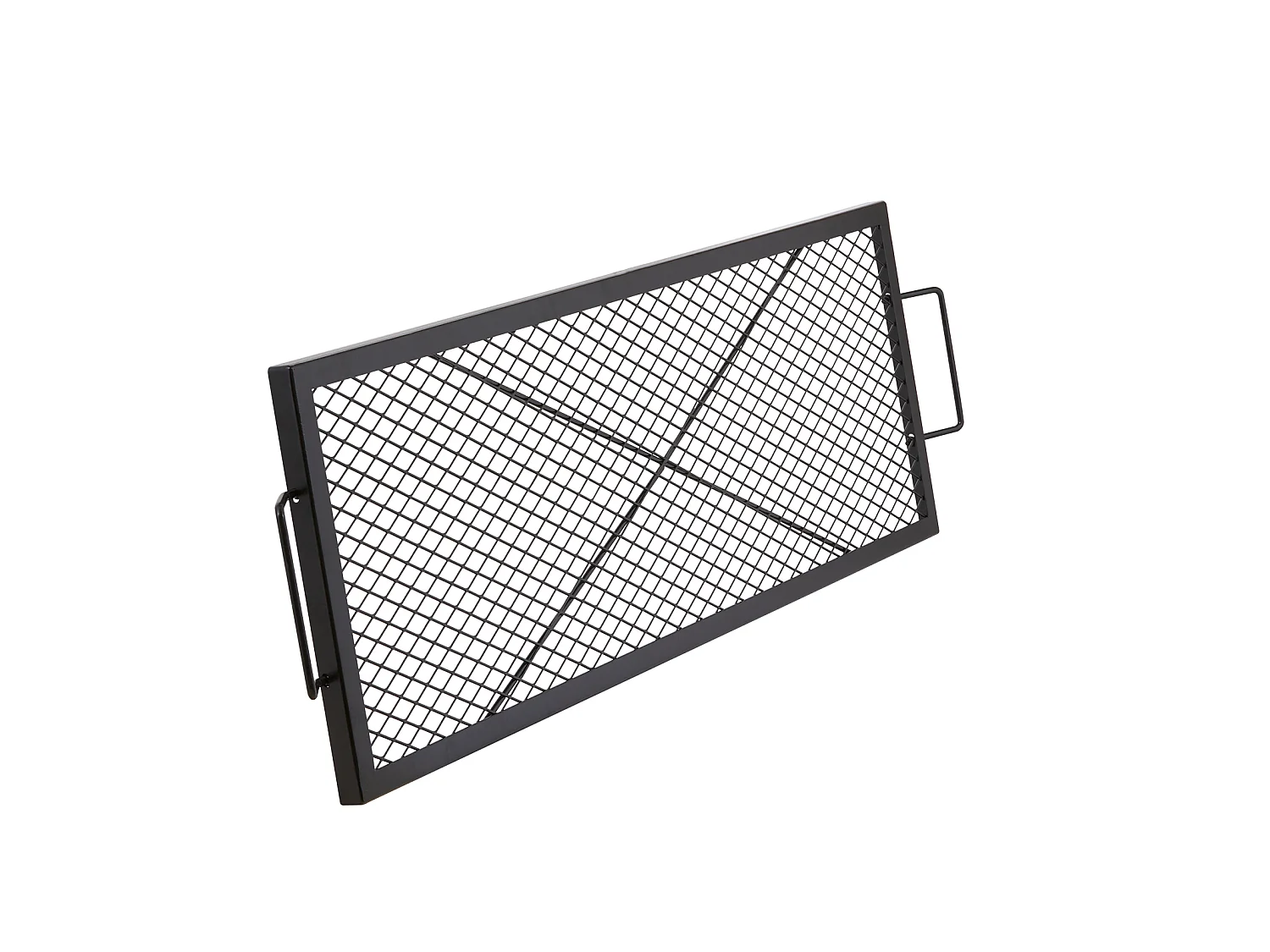 Grille de Cuisson Rectangulaire SucceBuy de 112CM, Gril pour Foyer X-Marks, Acier Robuste
