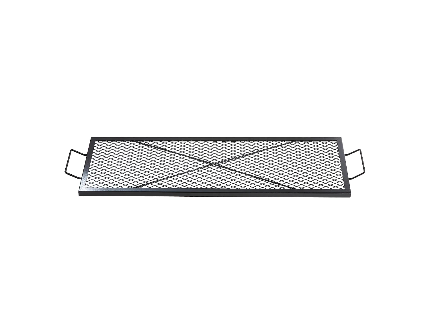Grille de Cuisson Rectangulaire SucceBuy de 112CM, Gril pour Foyer X-Marks, Acier Robuste