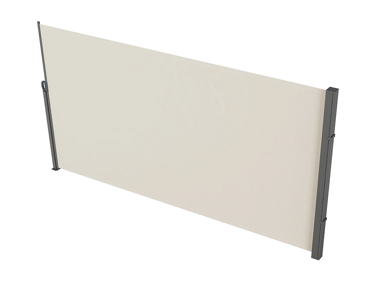 Auvent Latéral Rétractable SucceBuy, 200 x 300 cm, Écran D'intimité pour Terrasse et Séparateur de Clôture, Beige