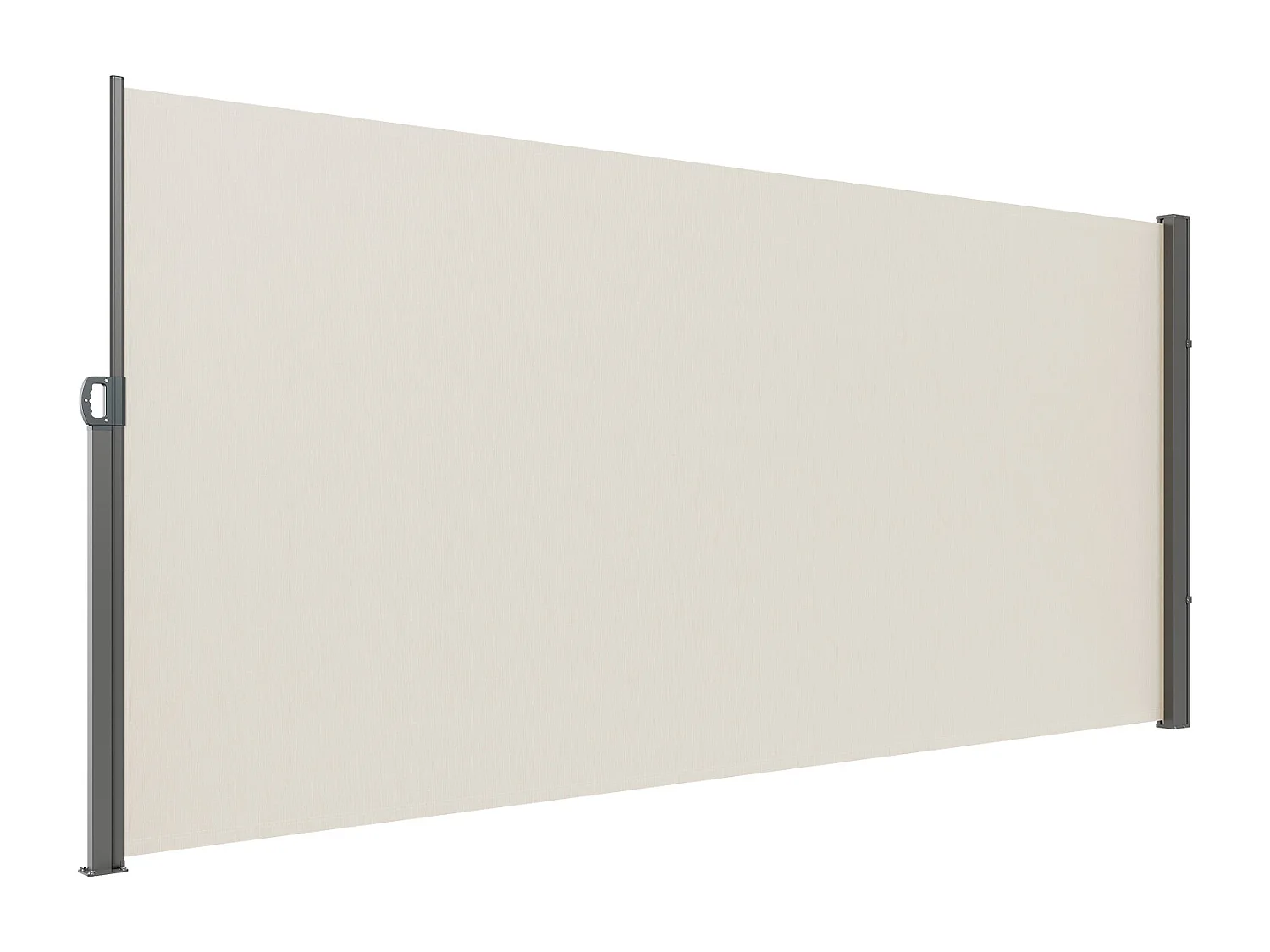 Auvent Latéral Rétractable SucceBuy, 200 x 300 cm, Écran D'intimité pour Terrasse et Séparateur de Clôture, Beige