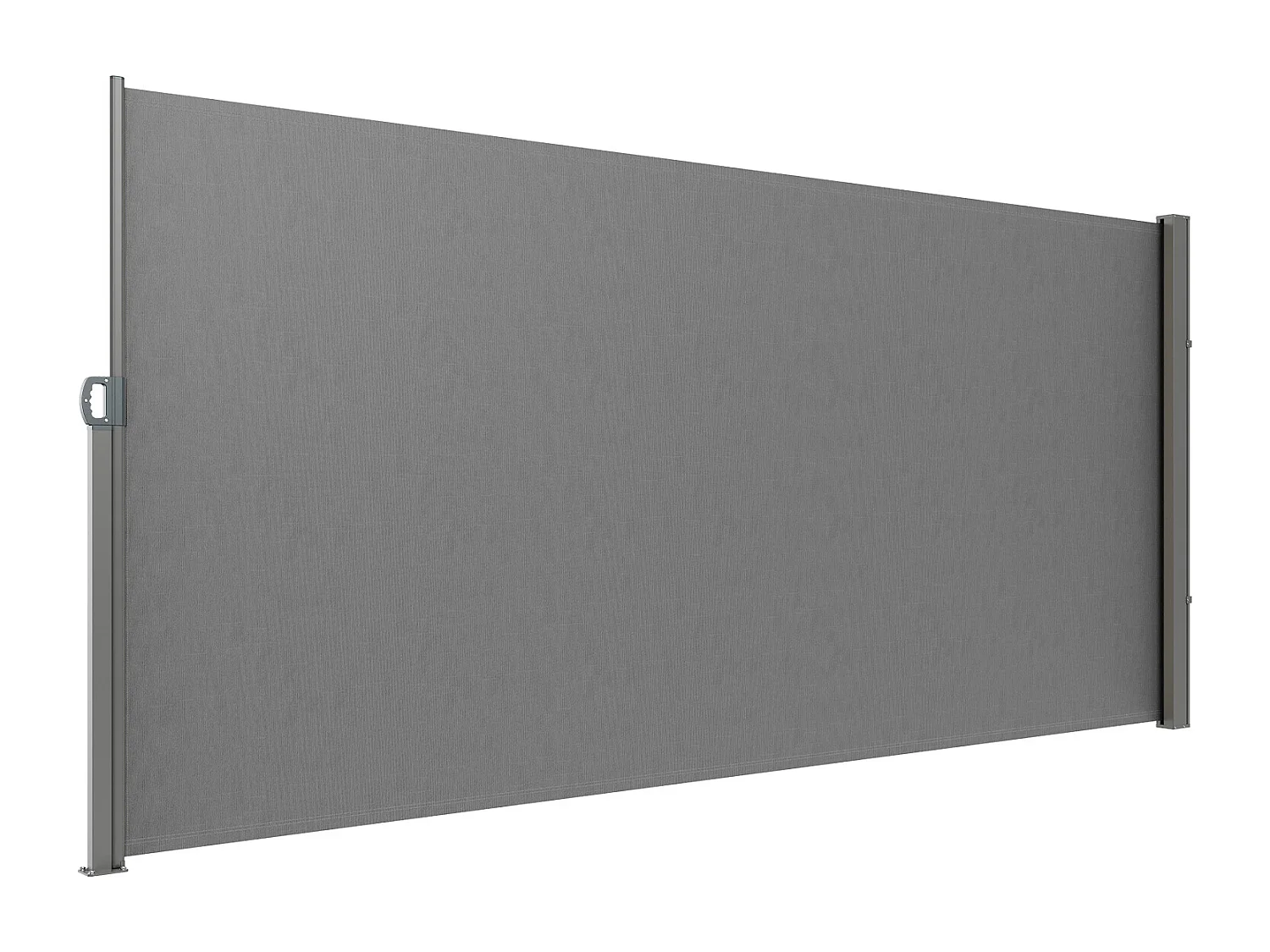 Retraierbarer Seitenmarkise SucceBuy 160 x 300 cm, Terrassen-Privatsphäre-Bildschirm und Zaunscheider, Grau