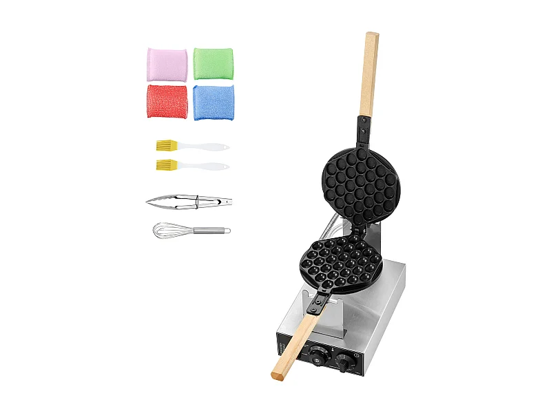 Máquina de Waffles SucceBuy Máquina de Waffles Comercial 1400W Antiaderente Máquina de Waffles com Bolhas para Panquecas de Ovo