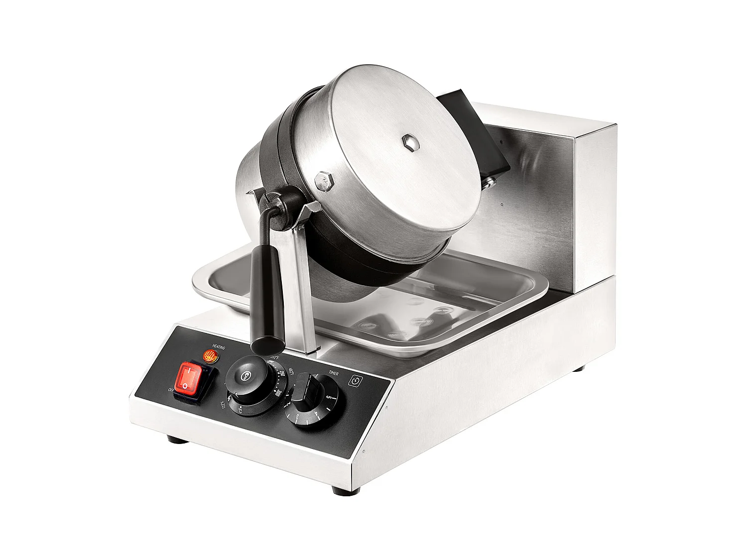 Gaufrier SucceBuy Gaufrier Commercial Rond 1300W Rotatif Antiadhésif 220V Gaufrier Commercial Rond