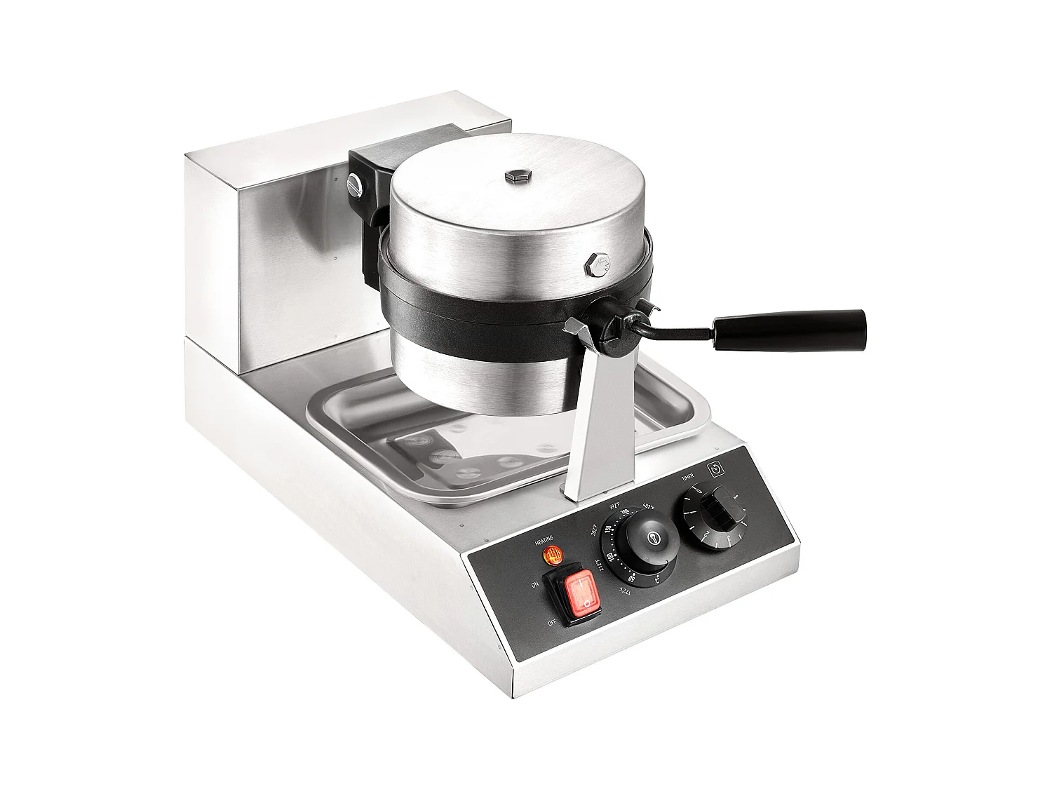 Gaufrier SucceBuy Gaufrier Commercial Rond 1300W Rotatif Antiadhésif 220V Gaufrier Commercial Rond