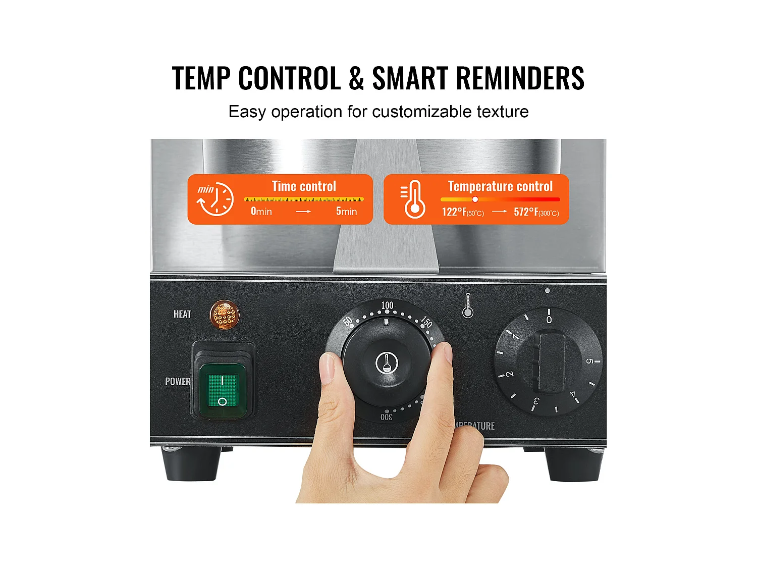 Gaufrier SucceBuy Gaufrier Commercial Rond Antiadhésif 1230 W