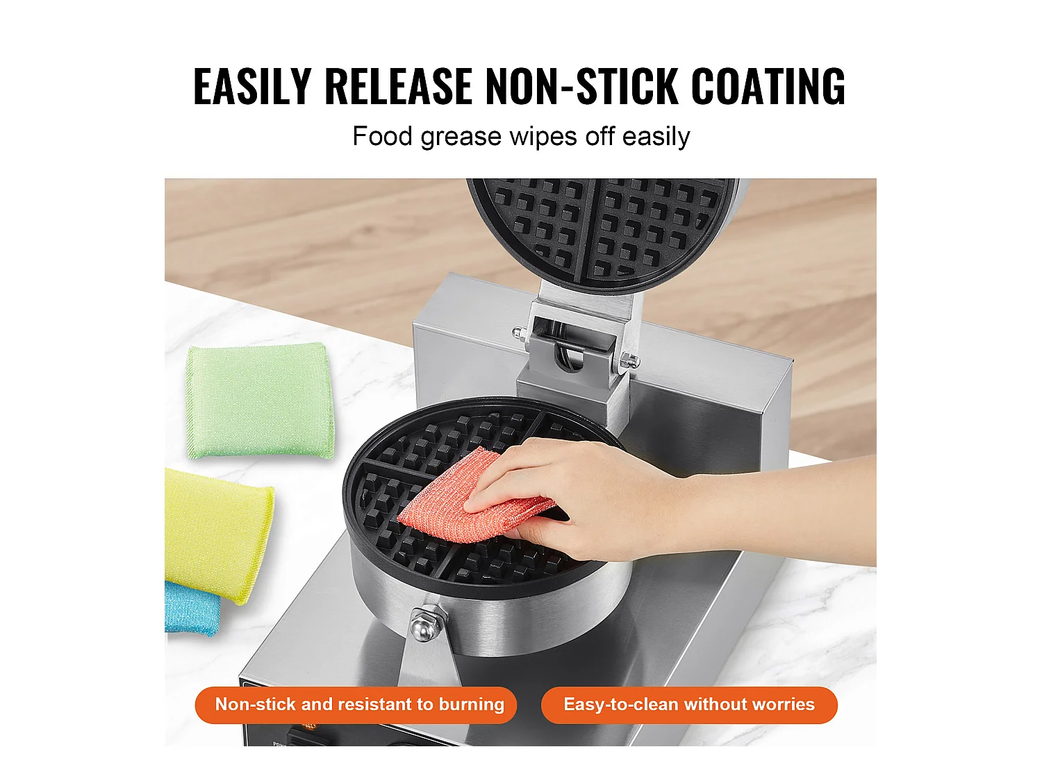 Gaufrier SucceBuy Gaufrier Commercial Rond Antiadhésif 1230 W