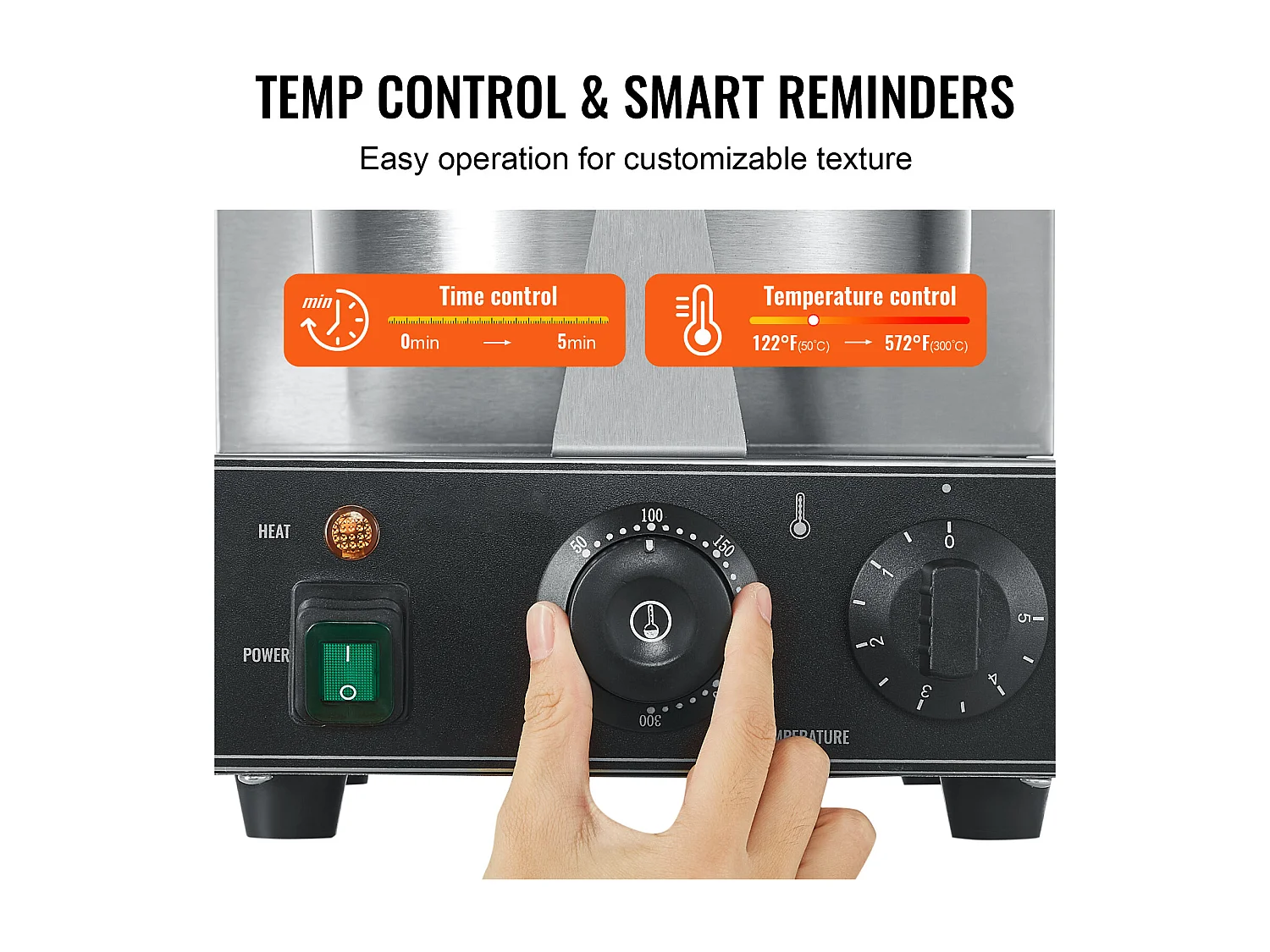 Gaufrier SucceBuy Gaufrier Commercial Rond Antiadhésif 1230 W