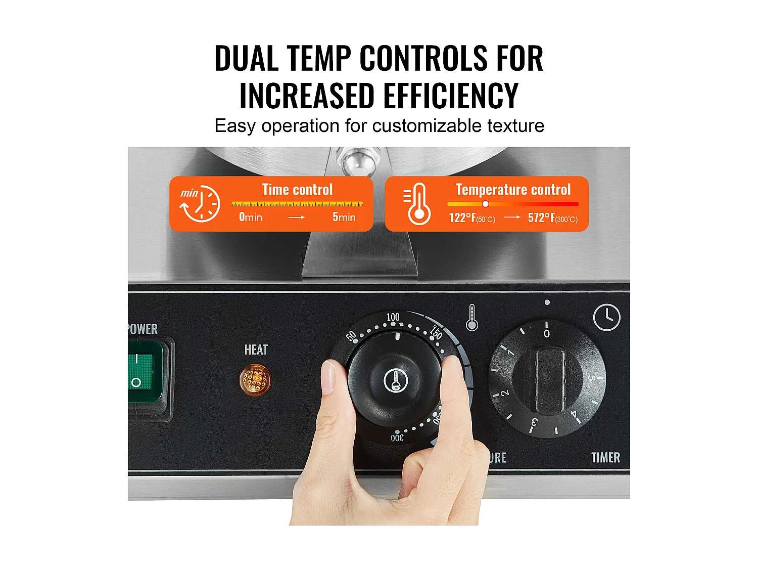 Gaufrier SucceBuy Gaufrier Commercial à Double Tête Ronde 2460 W Antiadhésif