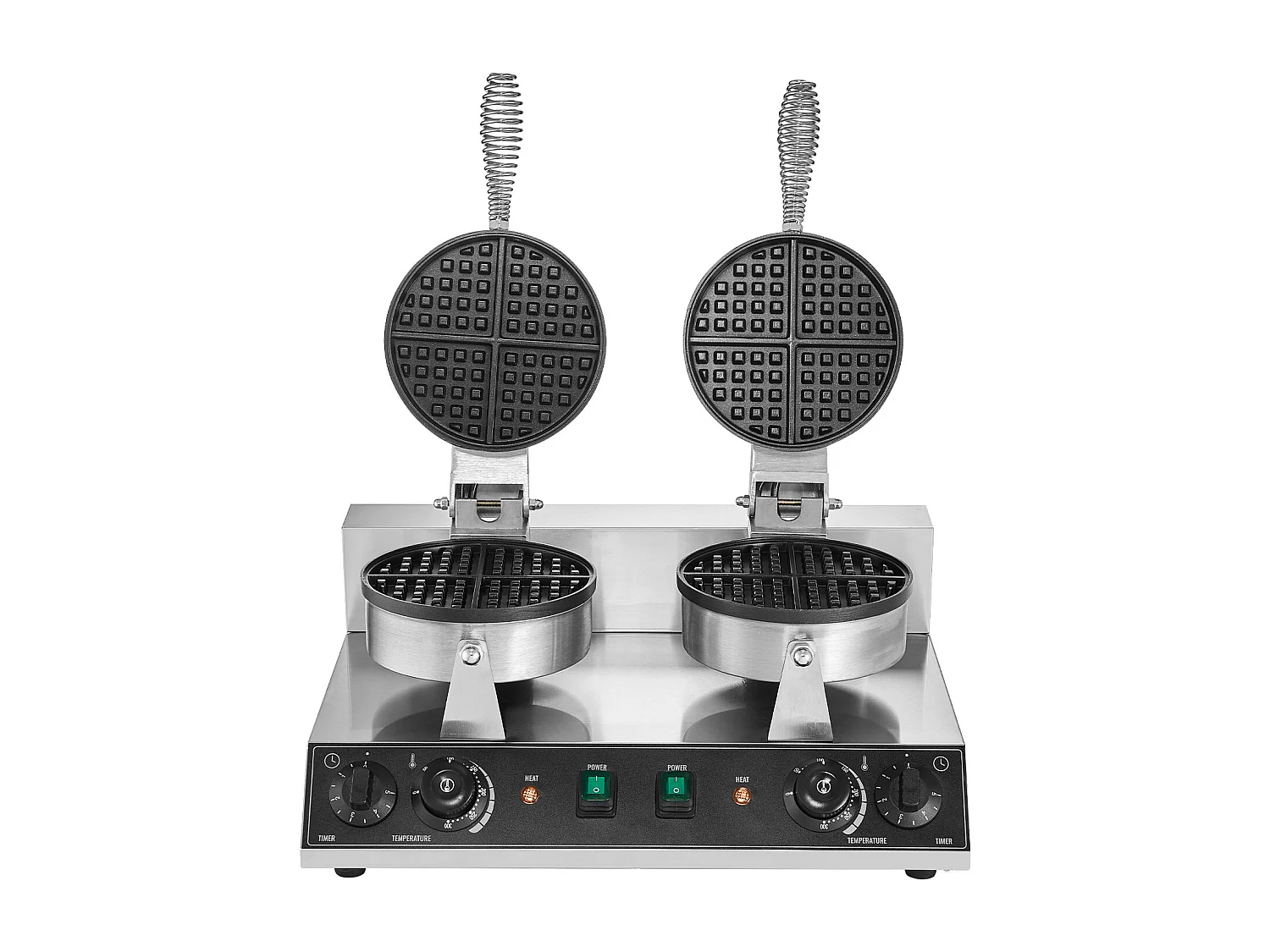 Gaufrier SucceBuy Gaufrier Commercial à Double Tête Ronde 2460 W Antiadhésif