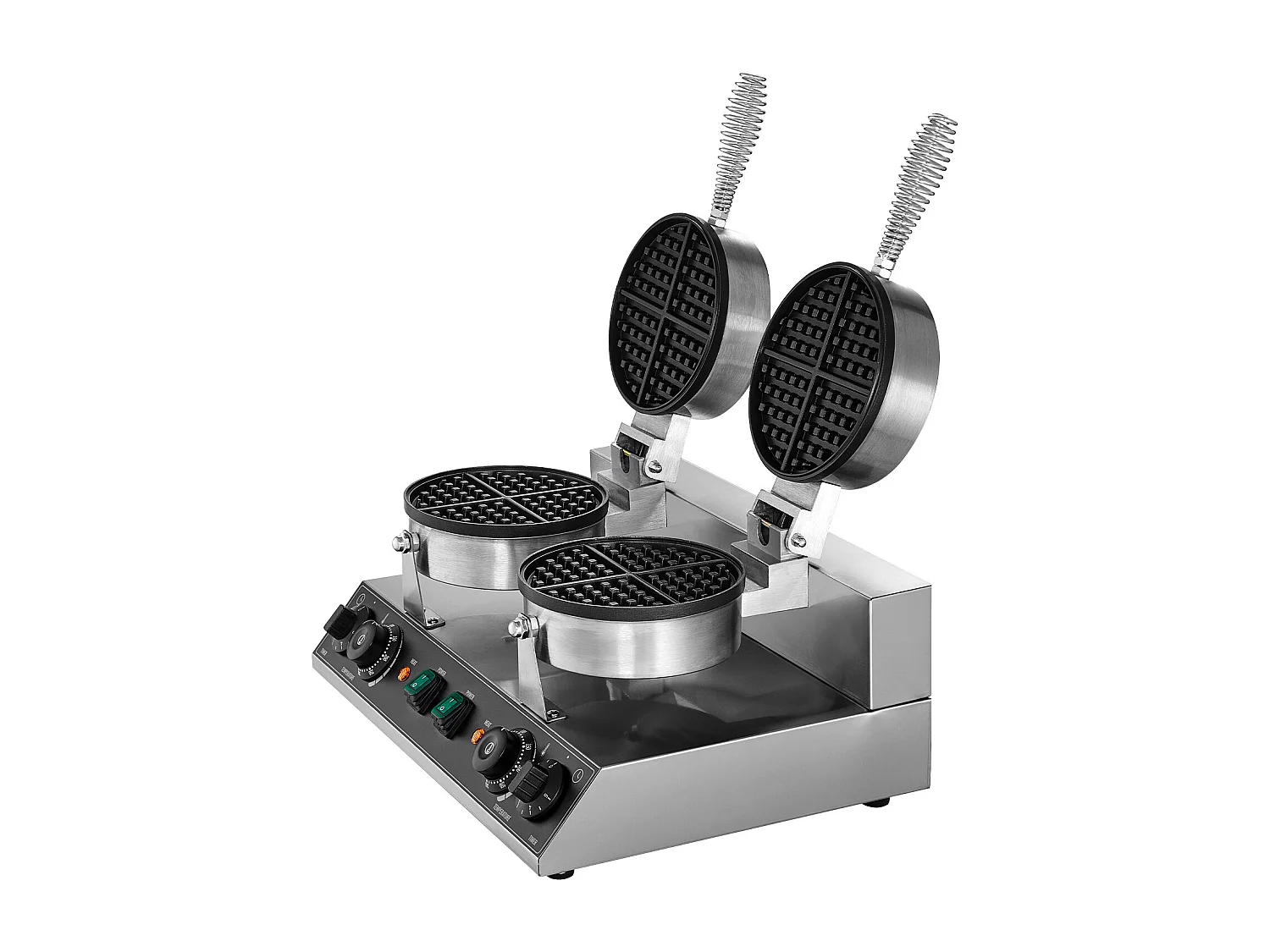 Gaufrier SucceBuy Gaufrier Commercial à Double Tête Ronde 2460 W Antiadhésif