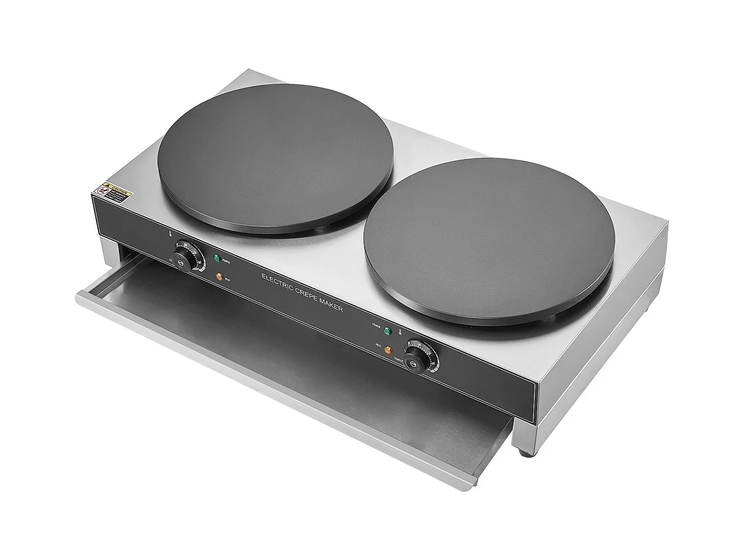 Gaufrier SucceBuy Crêpière Électrique 40.6cm 3400 W à Double Tête Commerciale