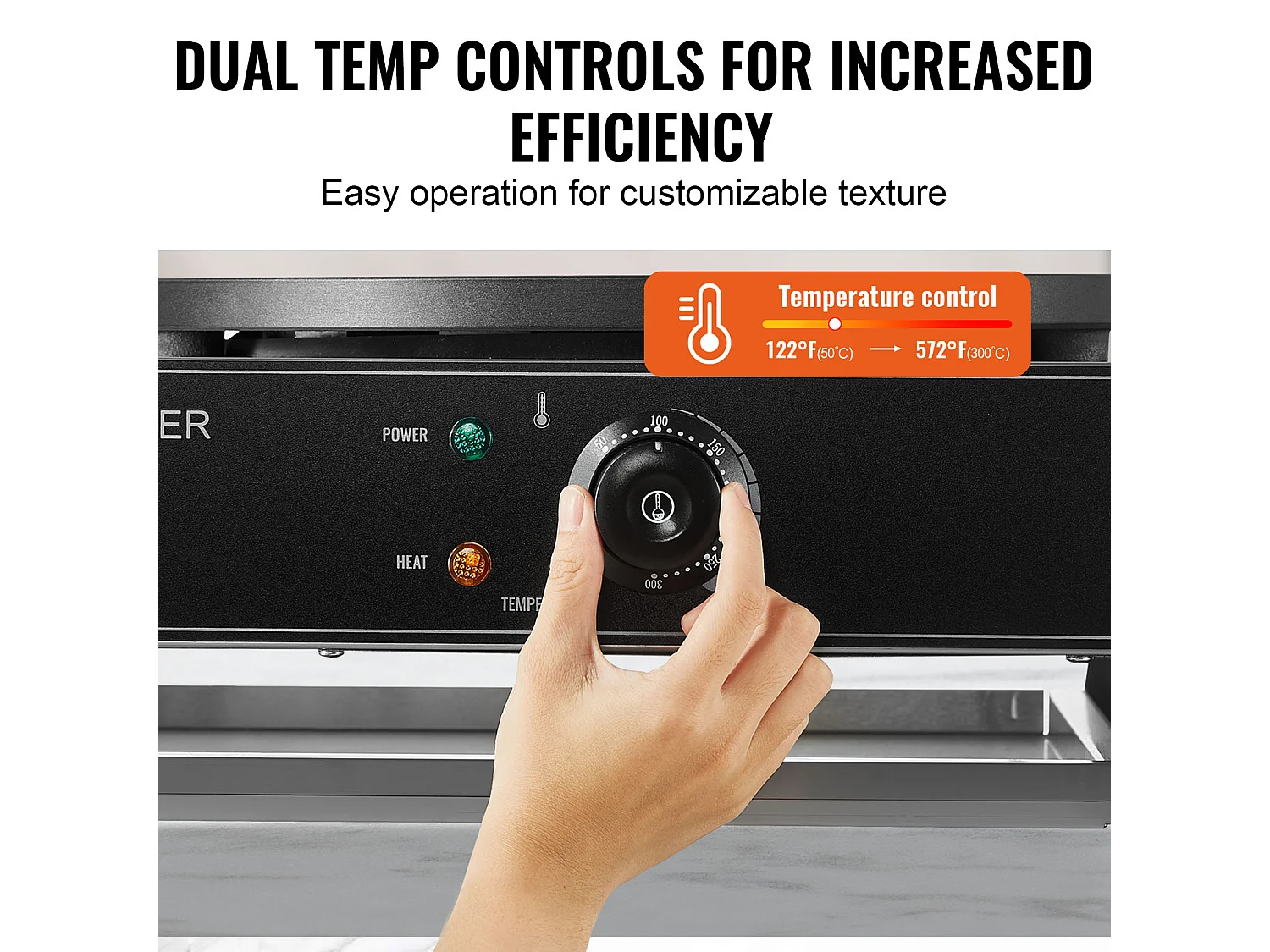 Gaufrier SucceBuy Crêpière Électrique 40.6cm 3400 W à Double Tête Commerciale