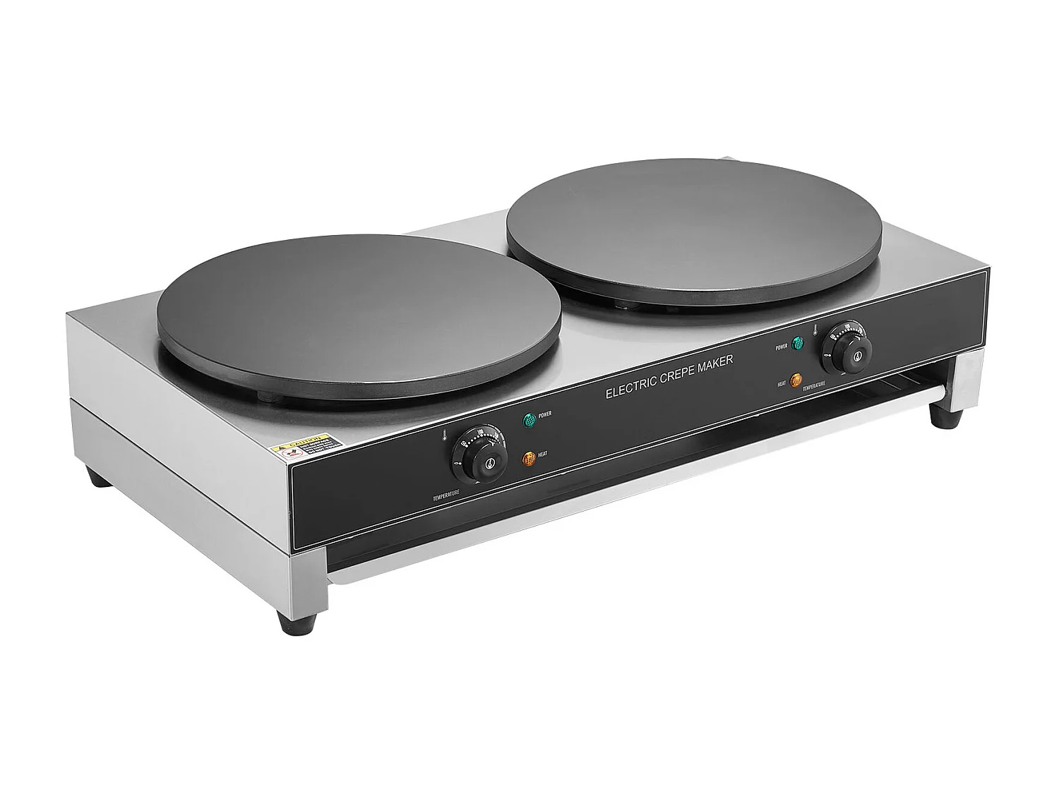 Gaufrier SucceBuy Crêpière Électrique 40.6cm 3400 W à Double Tête Commerciale