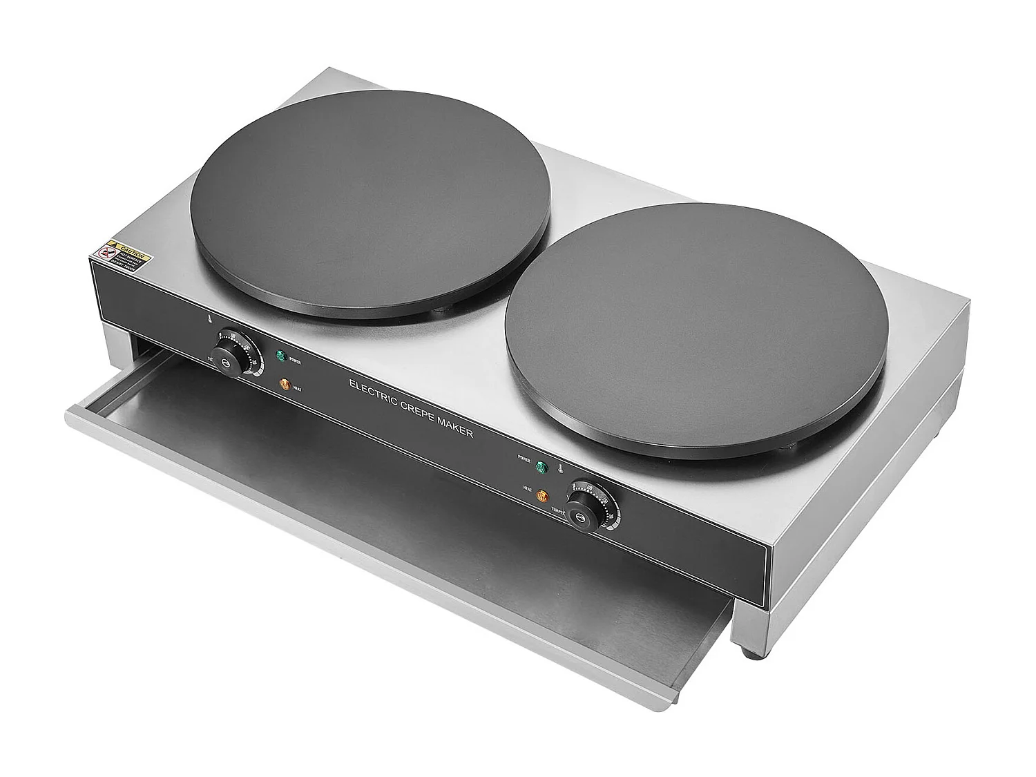 Gaufrier SucceBuy Crêpière Électrique 40.6cm 3400 W à Double Tête Commerciale