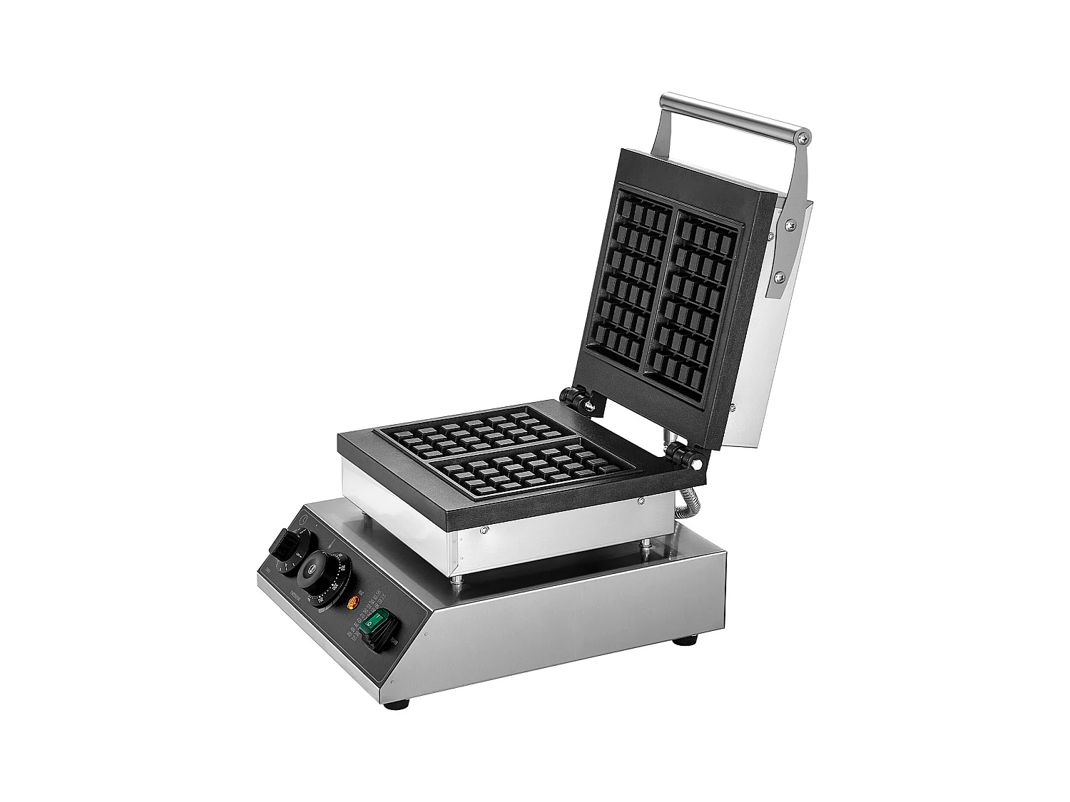 Gaufrier SucceBuy Machine à Gaufres Commerciale 2PCS 2000W Machine de Cuisson Rectangulaire