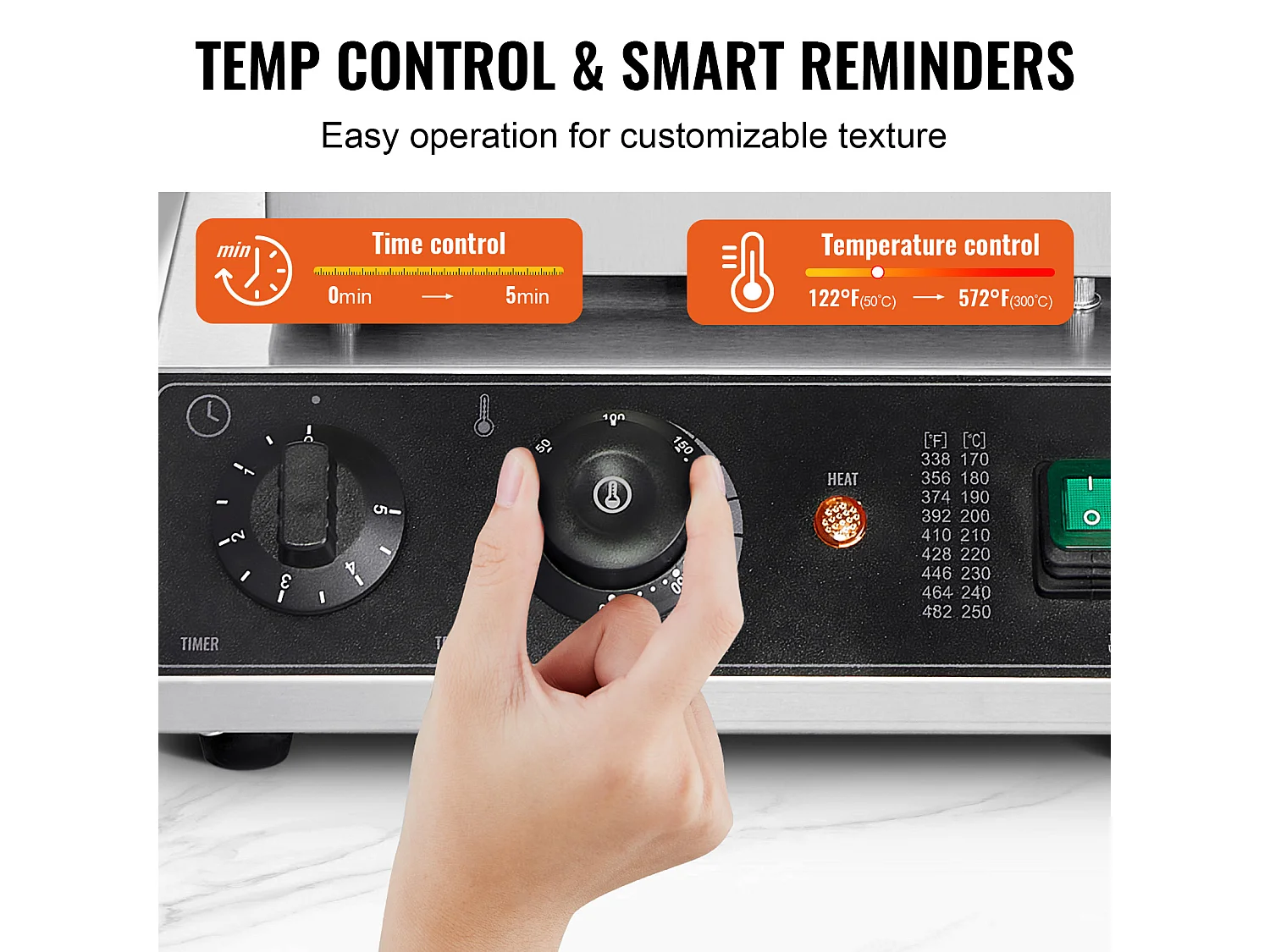 Wafelijzer SucceBuy Wafelijzer Commerciële Wafelmachine 2 STUKS 2000W Rechthoekige Bakmachine