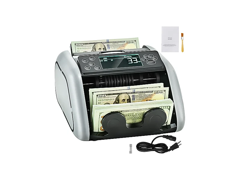 Kassateller SucceBuy, met UV-, MG-, IR- en DD-Detectie, Tellen van USD- en EUR-Biljetten