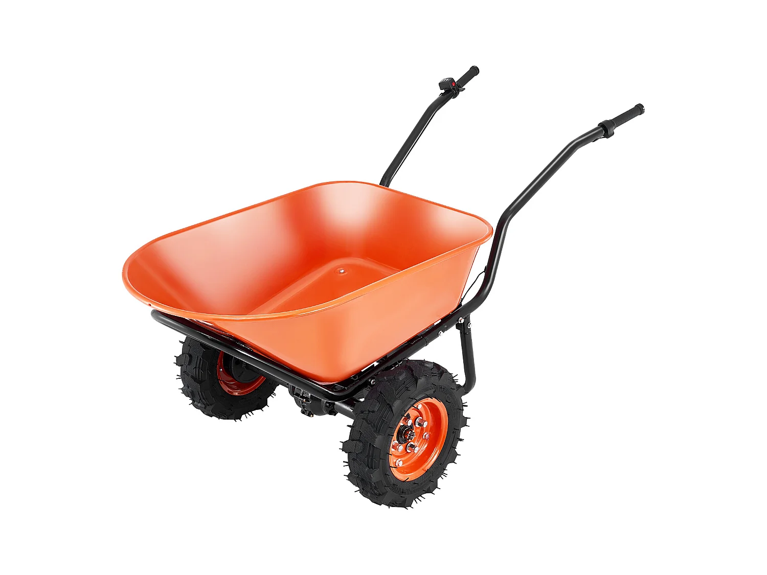 Chariot de Jardin SucceBuy Brouette Électrique - Puissance de 500 W, Chariot de Jardin Électrique à 2 Roues, Capacité de 199 L et 260 kg