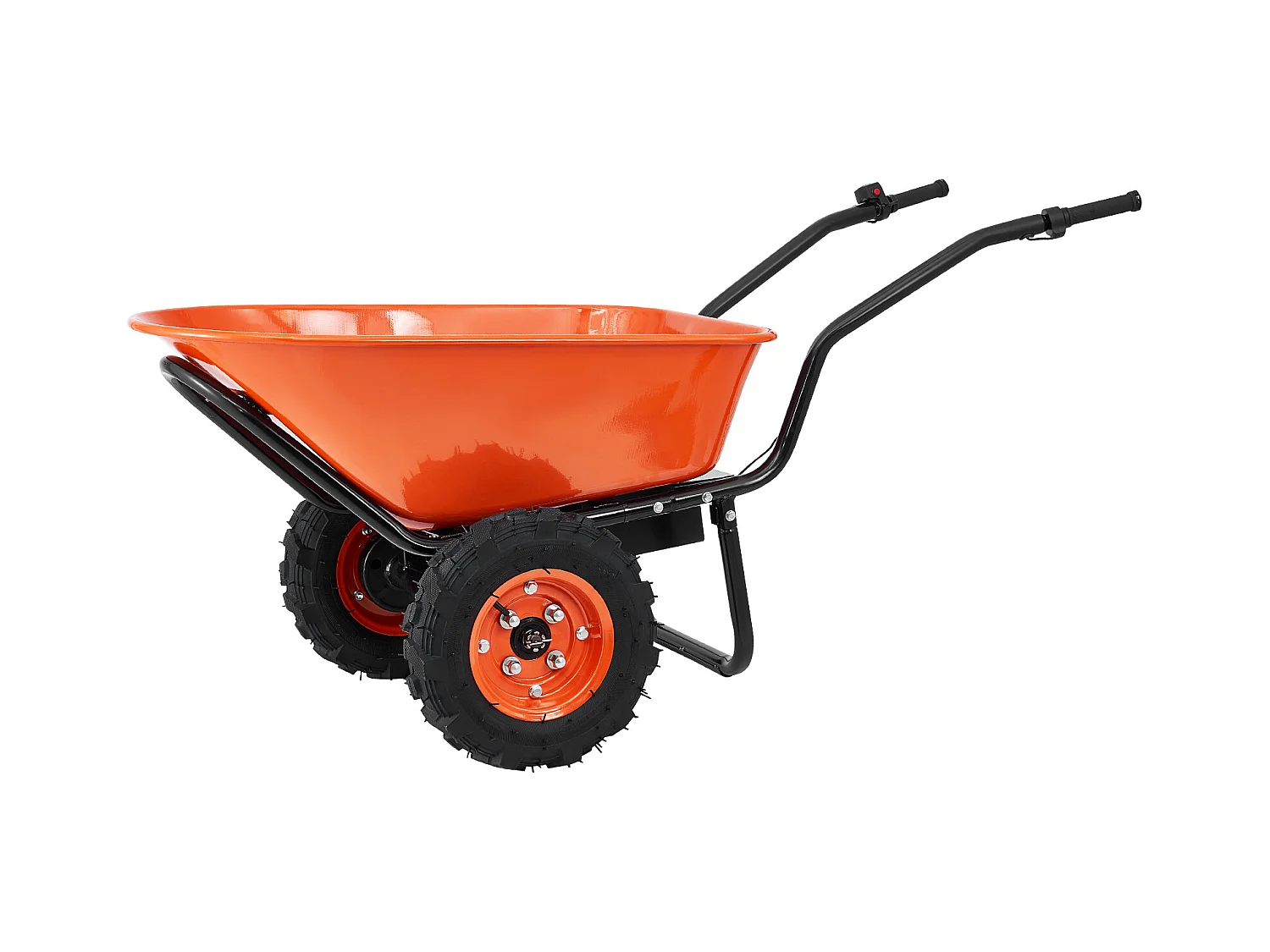 Chariot de Jardin SucceBuy Brouette Électrique - Puissance de 500 W, Chariot de Jardin Électrique à 2 Roues, Capacité de 199 L et 260 kg