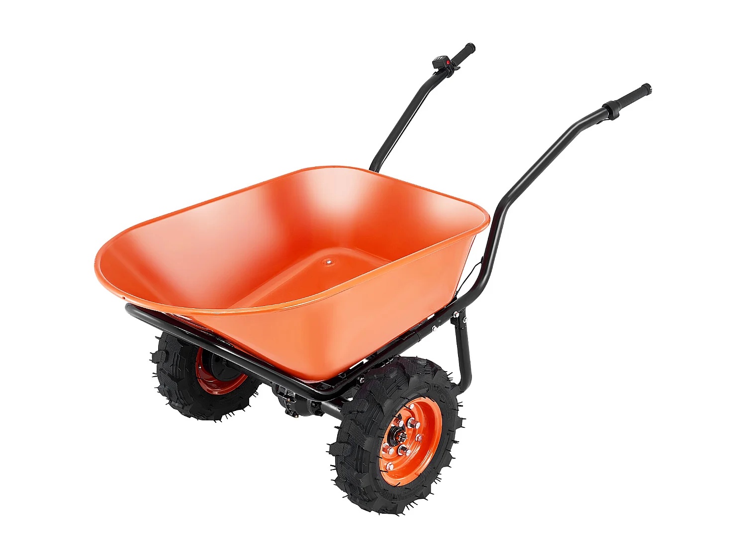 Chariot de Jardin SucceBuy Brouette Électrique - Puissance de 500 W, Chariot de Jardin Électrique à 2 Roues, Capacité de 199 L et 260 kg