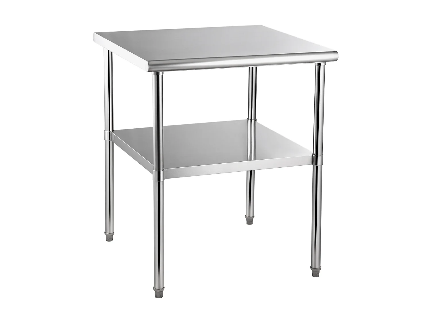 Table de Travail Cuisine SucceBuy, 76 x 76 x 91 cm, Table de Restauration en Acier Inoxydable, Table de Préparation Commerciale