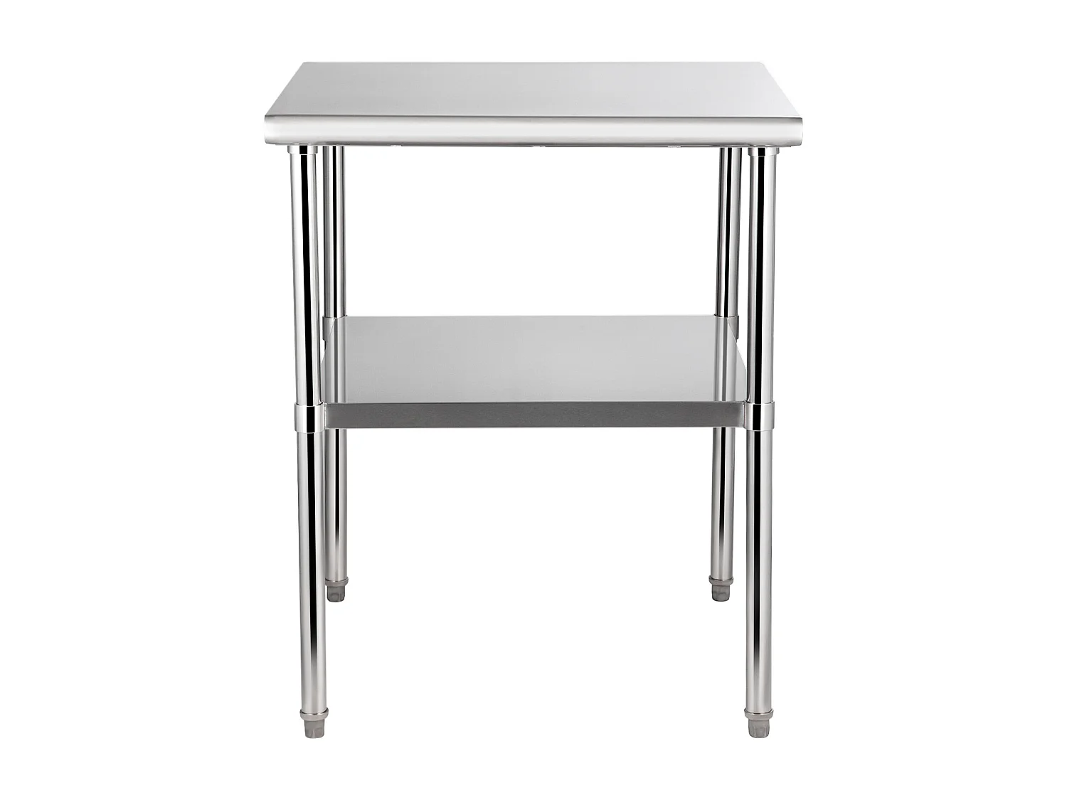 Table de Travail Cuisine SucceBuy, 76 x 76 x 91 cm, Table de Restauration en Acier Inoxydable, Table de Préparation Commerciale