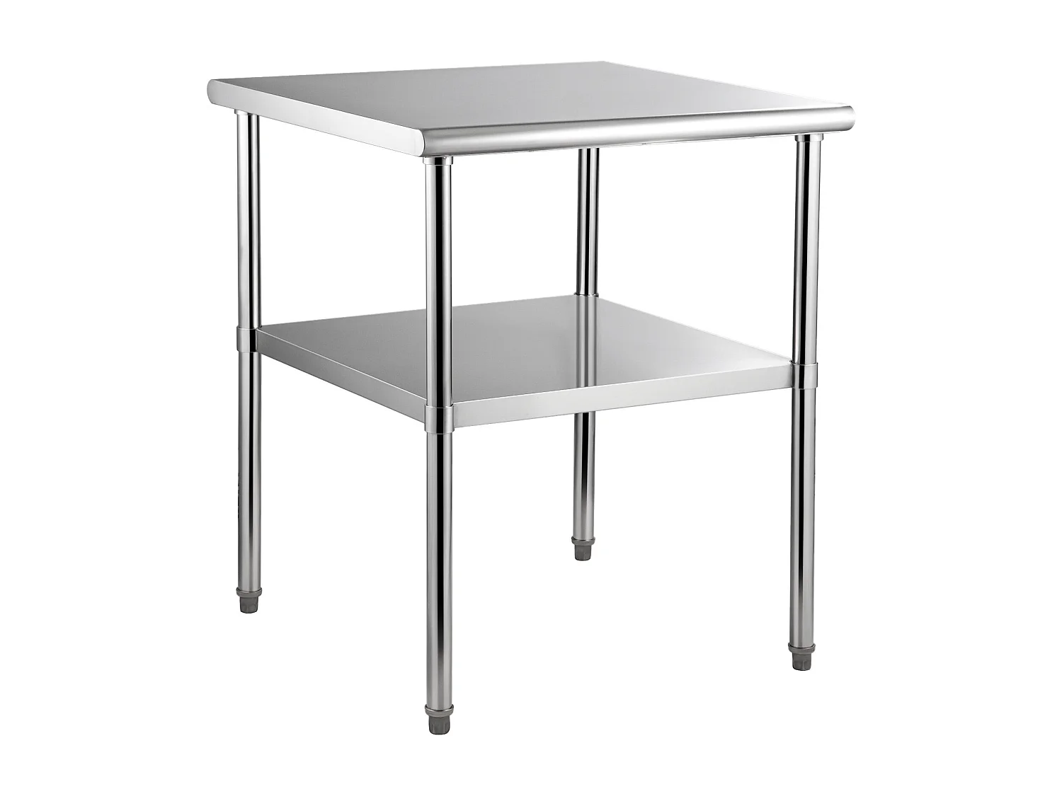 Table de Travail Cuisine SucceBuy, 76 x 76 x 91 cm, Table de Restauration en Acier Inoxydable, Table de Préparation Commerciale