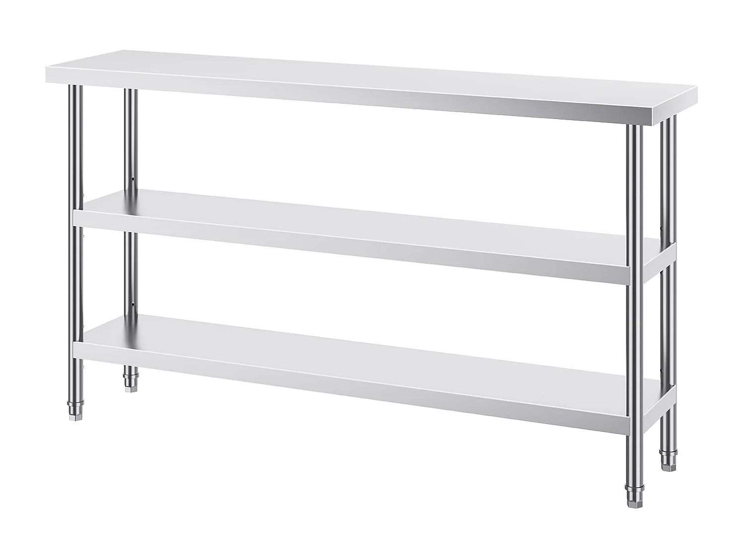 Roestvrijstalen Werktafel SucceBuy, 356 x 1524 x 864 mm, Commerciële Voorbereidingstafel voor Grootkeukens