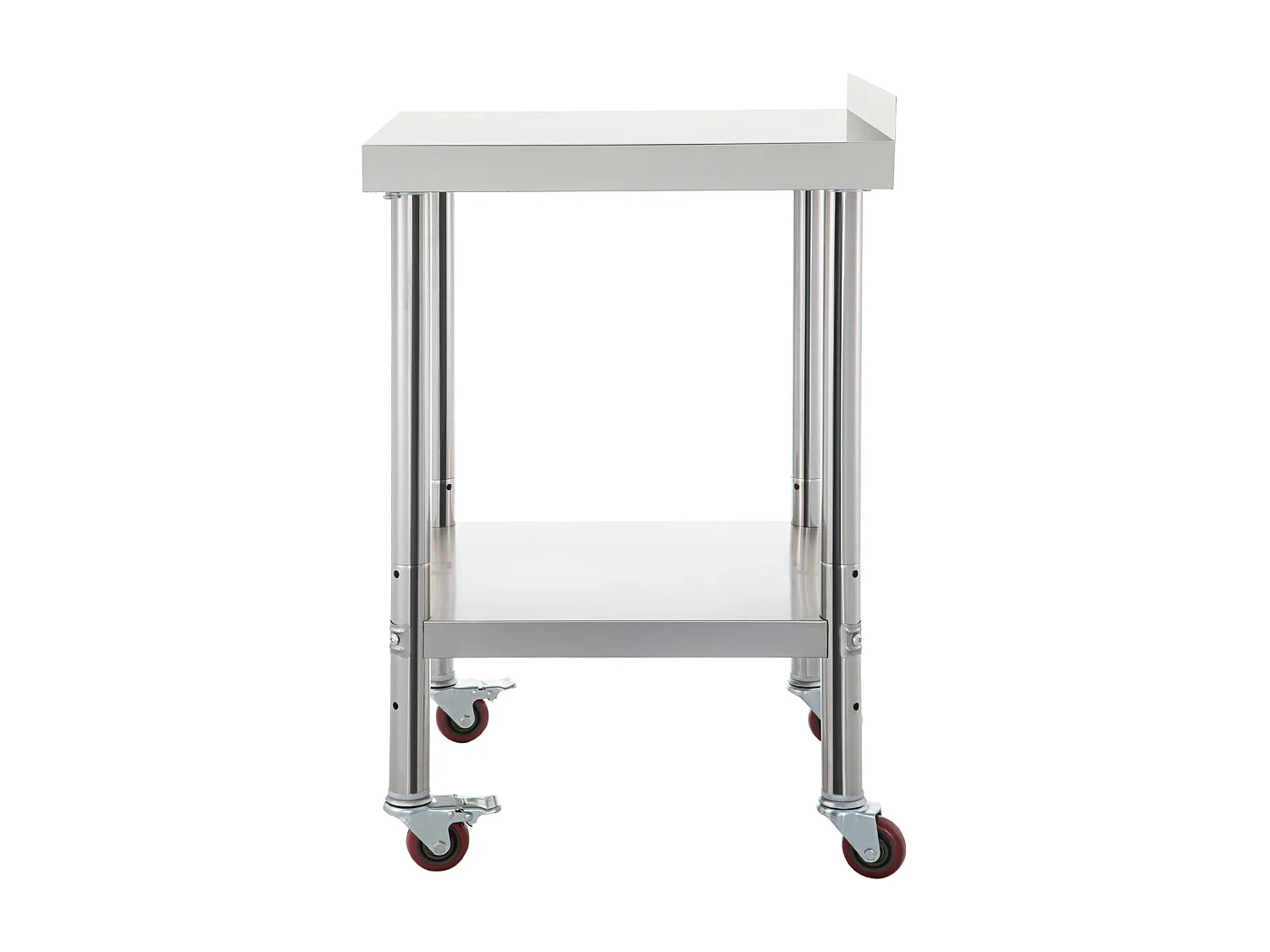 Mesa de Trabajo de Cocina SucceBuy 91 x 61 cm, Mesa de Trabajo de Cocina en Acero Inoxidable con 4 Ruedas