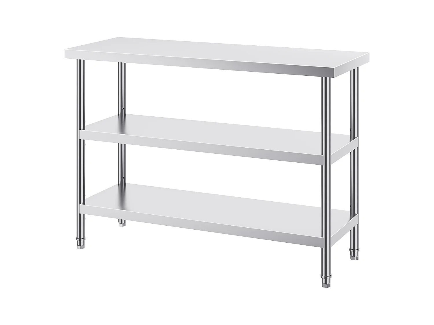 Table de Travail en Acier Inoxydable SucceBuy, 457 x 1219 x 864 mm, Table de Préparation pour Cuisine Commerciale