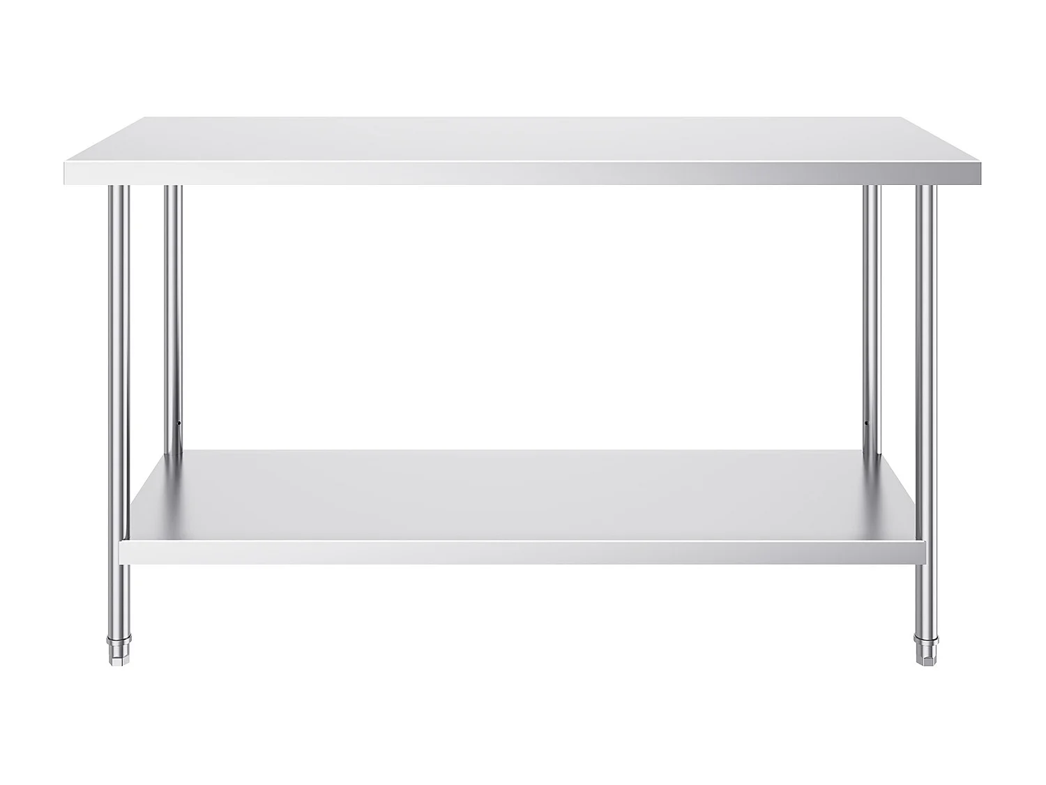 Werktafel voor Keuken SucceBuy, Commercieel Voedingswerkpost, met 3 Instelbare Hoogteniveaus, 61 x 152 x 86 cm