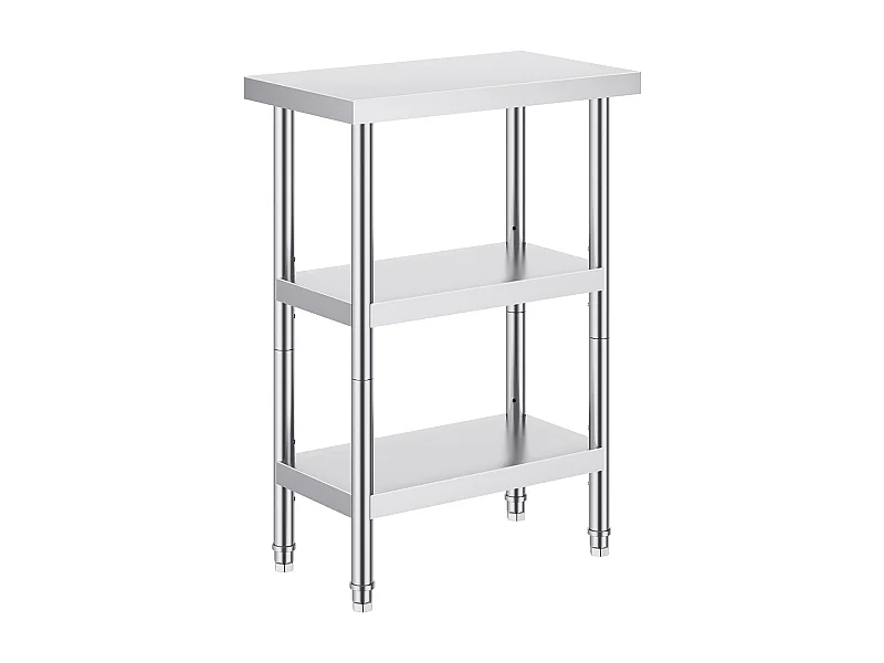 Tavolo da Lavoro in Acciaio Inox SucceBuy, 356 x 610 x 864 mm, Tavolo Commerciale di Preparazione per Cucine