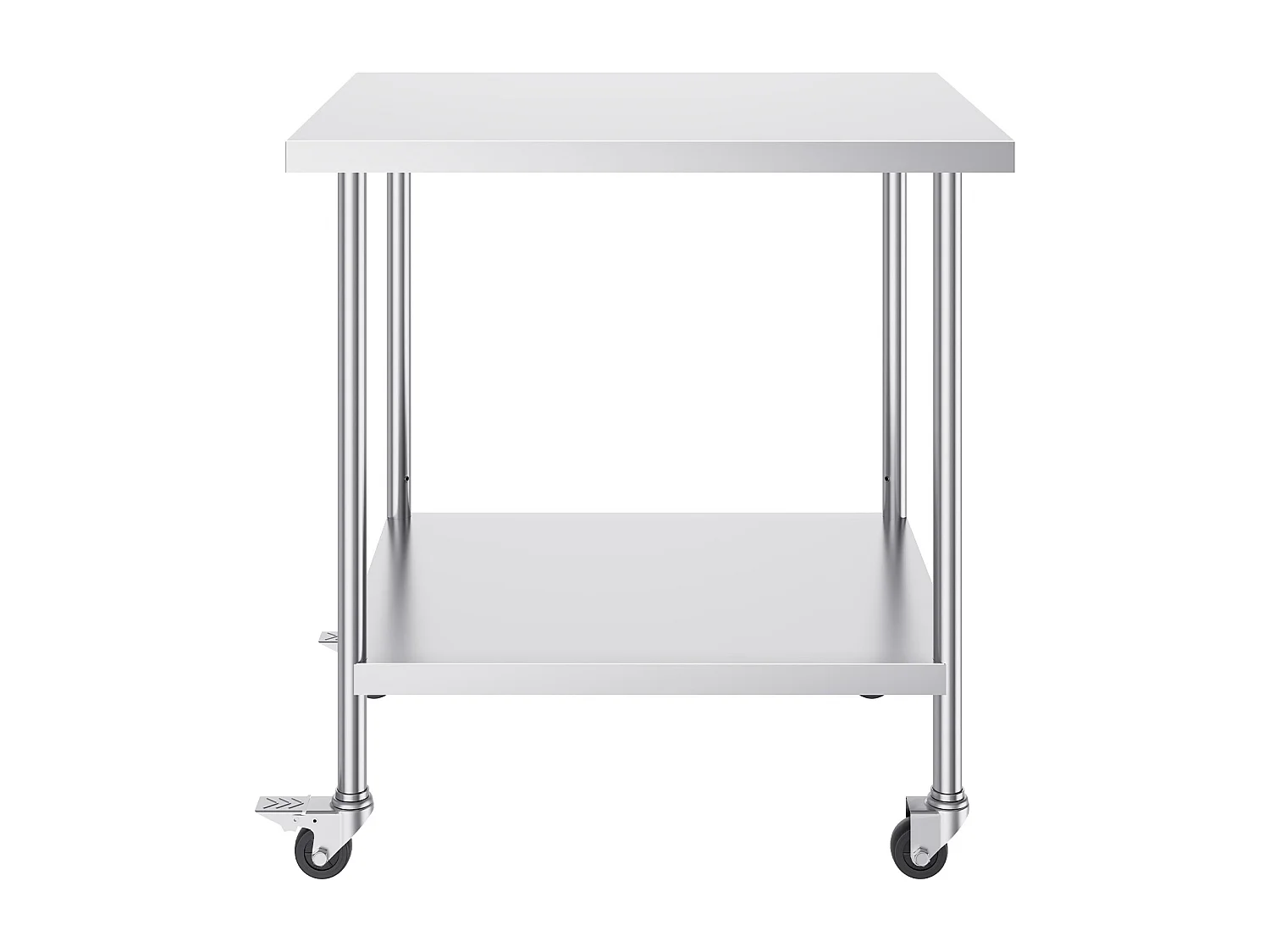 Koch Arbeitsplatte SucceBuy 76 x 91 cm, Gewerbliche Zubereitungsplatte mit 4 Rollen