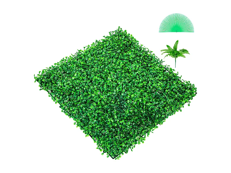 Painéis de Buxo Artificial SucceBuy 50.8x50.8 cm 6 Peças, Haia de Buxo para Cerca Decorativa UV