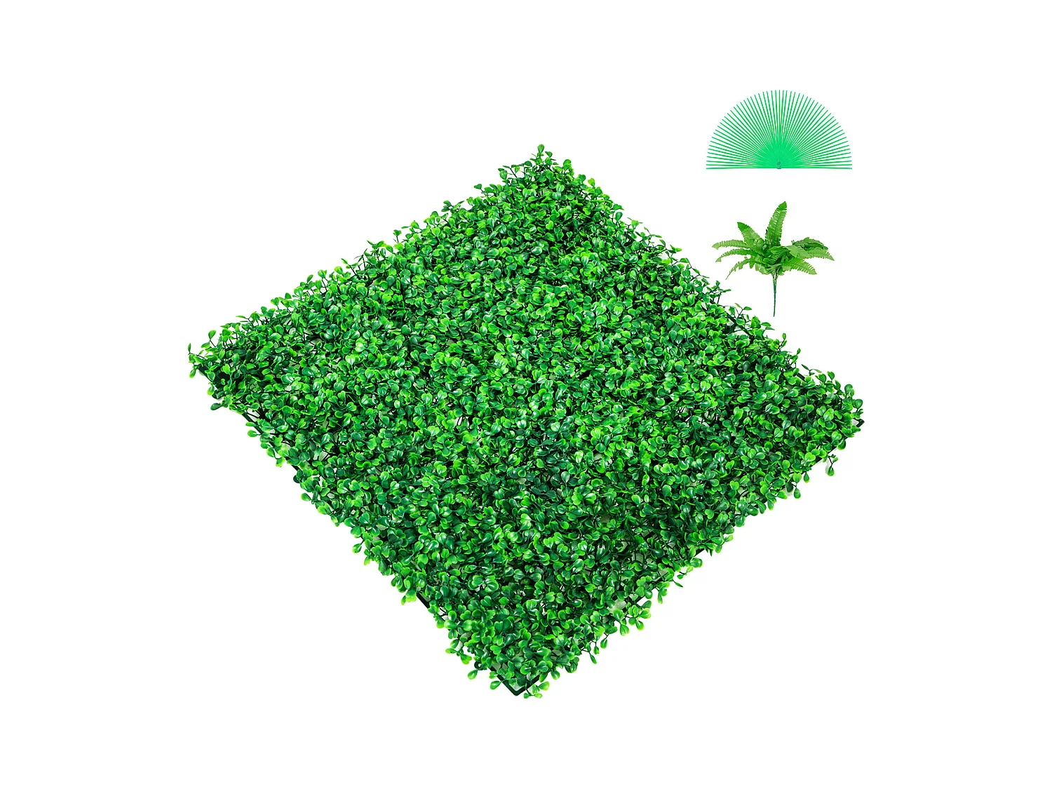 Panneaux de Buis Artificiels SucceBuy 50.8x50.8 cm 6 Pièces, Haie de Buis pour Clôture Décorative UV